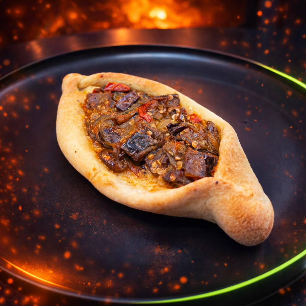 Esfiha canoa de Caponata Berinjela