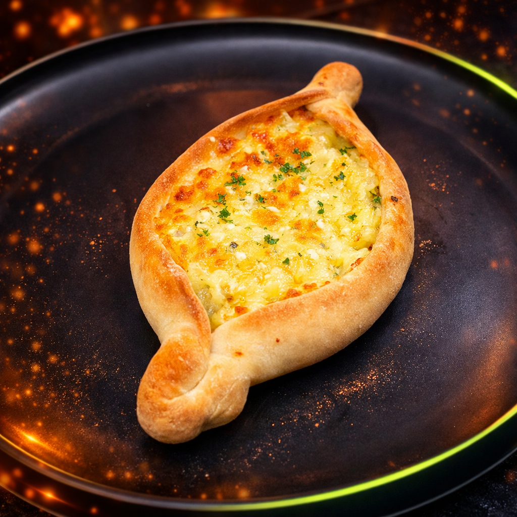 Esfiha canoa de Queijo e Cebolinha